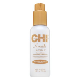 CHI Keratin K-Trix 5 Thermal Active Smoothing Treatment Vyhladzujúce Stylingové Mlieko Pre Hrubé A Nepoddajné Vlasy 115 Ml