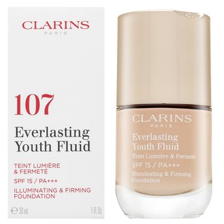 Clarins Everlasting Youth Fluid Dlhotrvajúci Make-up Proti Starnutiu Pleti 107 Beige 30 Ml