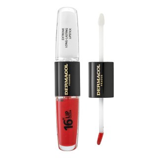 Dermacol 16H Lip Colour Extreme Long-Lasting Lipstick Dlhotrvajúca Dvojfázová Farba A Lesk Na Pery No. 03 8 Ml