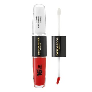 Dermacol 16H Lip Colour Extreme Long-Lasting Lipstick Dlhotrvajúca Dvojfázová Farba A Lesk Na Pery No. 04 8 Ml