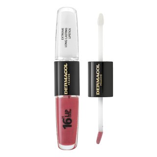 Dermacol 16H Lip Colour Extreme Long-Lasting Lipstick Dlhotrvajúca Dvojfázová Farba A Lesk Na Pery No. 12 8 Ml