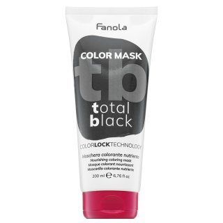 Fanola Color Mask Vyživujúca Maska ​​s Farebnými Pigmentmi Pre Oživenie Farby Total Black 200 Ml