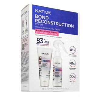 Kativa Bond Reconstruction System Total Plex Vlasová Kúra Pre Poškodené Vlasy 70 Ml + 60 Ml