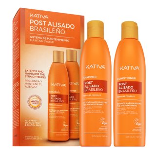 Kativa Post Brazilian Straightening Shampoo + Conditioner Sada Po Narovnaní Vlasov Keratínom 2 X 225 Ml