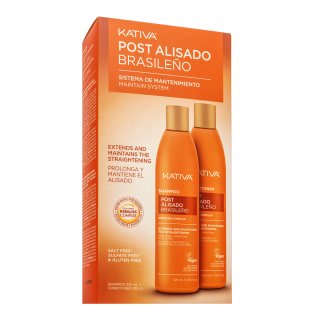 Kativa Post Brazilian Straightening Shampoo + Conditioner Sada Po Narovnaní Vlasov Keratínom 2 X 225 Ml