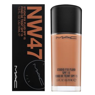 MAC Studio Fix Fluid Foundation SPF15 NW47 Dlhotrvajúci Make-up Pre Zjednotenú A Rozjasnenú Pleť 30 Ml