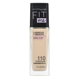 Maybelline Fit Me! Luminous + Smooth Foundation Tekutý Make-up Pre Zjednotenú A Rozjasnenú Pleť 110 Porcelain 30 Ml