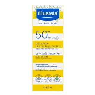 Mustela Bébé Mlieko Na Opaľovanie Very High Protection Sun Lotion SPF50+ 100 Ml