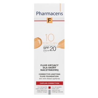 Pharmaceris F Capilar-Correction Fluid SPF20 Porcelain Skrášľujúci Fluid Pre Zjednotenú A Rozjasnenú Pleť 30 Ml