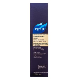 Phyto Phytokératine Extreme Cleansing Care Cream čistiaci Balzam Pre Veľmi Suché A Poškodené Vlasy 75 Ml