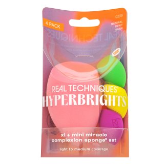 Real Techniques Hyperbrights XL + Mini Miracle Complexion Sponge Set Hubka Na Make-up - Set