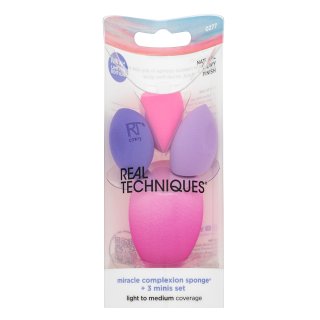 Real Techniques Sunrise To Sunset Miracle Complexion Sponge + 3 Minis Set Hubka Na Make-up