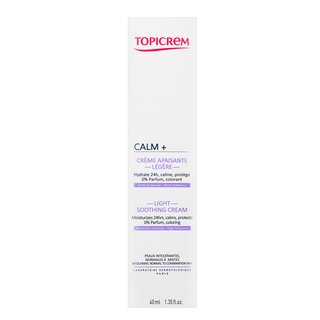 Topicrem Calm+ Light Soothing Cream Pleťový Krém S Hydratačným účinkom 40 Ml